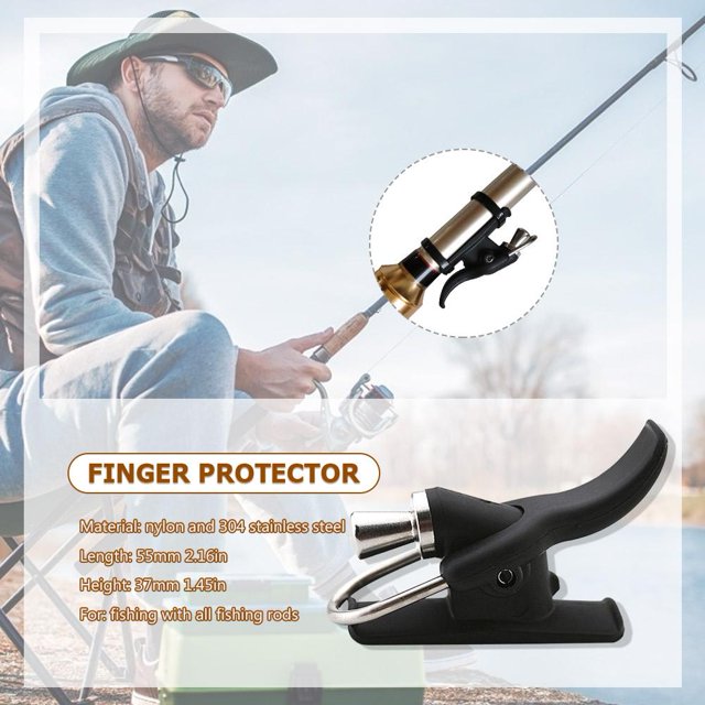 Caña de pescar Protector de dedos Breakaway Marine Fish Pole Abrazadera Pulgar Gatillo Ndcxsfigh Para Estrenar