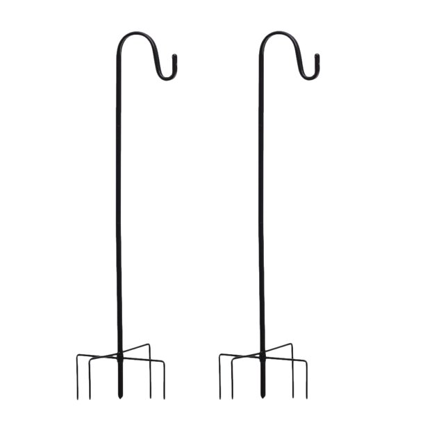 NUOLUX 2Pcs Shepherd Hooks Plant Hook Garden Stake Outdoor Plant Stand