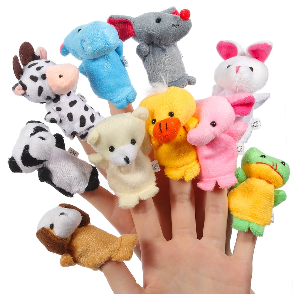 2X Cute Soft Plush Hand Glove Puppet Pretend Play Doll Kids Toddler Gift 03 