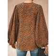 thumbnail image 3 of Chemises à Manches Ballon Casual V Neck pour Femmes Tops, 3 of 6