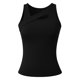 thumbnail image 5 of Camiseta sin mangas acanalada para mujer: cuello asimétrico, corte ajustado, poliéster elástico. Prenda básica sexy para el tiempo libre, fiestas y la playa., 5 of 5