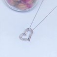 thumbnail image 3 of Elegante collar de plata 925 con forma de corazón de circonia cúbica, collar con colgante, joyería de boda para mujer ER, 3 of 5