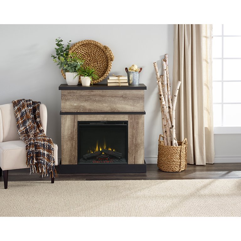 C3 Sarah 40 inch Electric Fireplace Mantel Package - Distressed Oak,  C3P23LJ-2087DO - Walmart.com