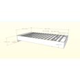 thumbnail image 4 of Nexera Identi-T Platform Bed and Plank Headboard, Walnut, 4 of 5