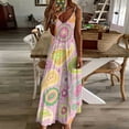 thumbnail image 3 of Pink Paisley Floral Pattern Background Design Design Sleeveless Dress Woman Fashion Long Dresses Women's Summer Suit Dress 2025, 3 of 7