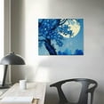 thumbnail image 4 of PRATYUS  Retro Japanese Blue Cherry Blossom Poster Ohara Koson Cherry Trees In The Wall Art Minimalist Women Flower Art Print Aesthetic Decor For Bedroom Or Living Room  16x12in, 4 of 6
