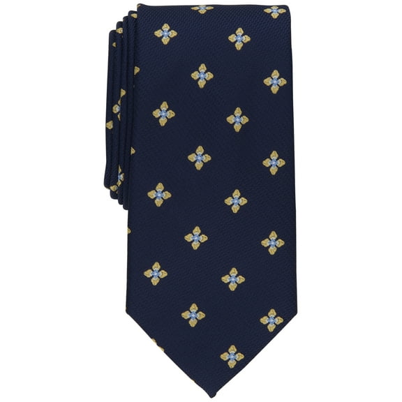 Club Room Men's Neat Necktie Yellow Blue Pearl Tie