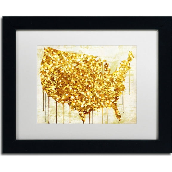 Trademark Fine Art "American Dream IV" Canvas Art by Color Bakery, White Matte, Black Frame