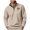 Khaki, variant on Busydd Men's Sweatshirt Casual Stand Collar Long Sleeve Shirts for Men Fashion Zipper Graphc Fall Sweatshirs for Men Comfy Breathable Pullover Tops M