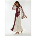 thumbnail image 2 of Embroidered Long Sleeve Maxi Dress with Belt, 2 of 7