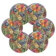 thumbnail image 2 of Whimsical Garden 6 Pcs Drink Coasters with Holder Absorbent Coasters Woven Coasters for Drinks Table Desk Protection Home Decor, 2 of 7