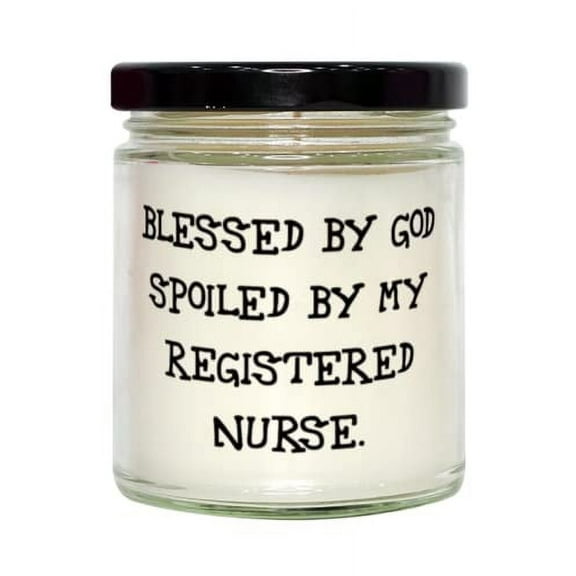 Blessed by God Spoiled by My Registered Nurse. Candle, Registered nurse, Nice Gifts For Registered nurse, Holiday candle, Scented candles, Gift ideas, Candle gift set, Yankee Candle