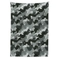 thumbnail image 3 of Ambesonne Horses Tablecloth Rectangular Table Cover, Mustang Herd Animals, 60"x84", Charcoal Grey Grey Black, 3 of 4