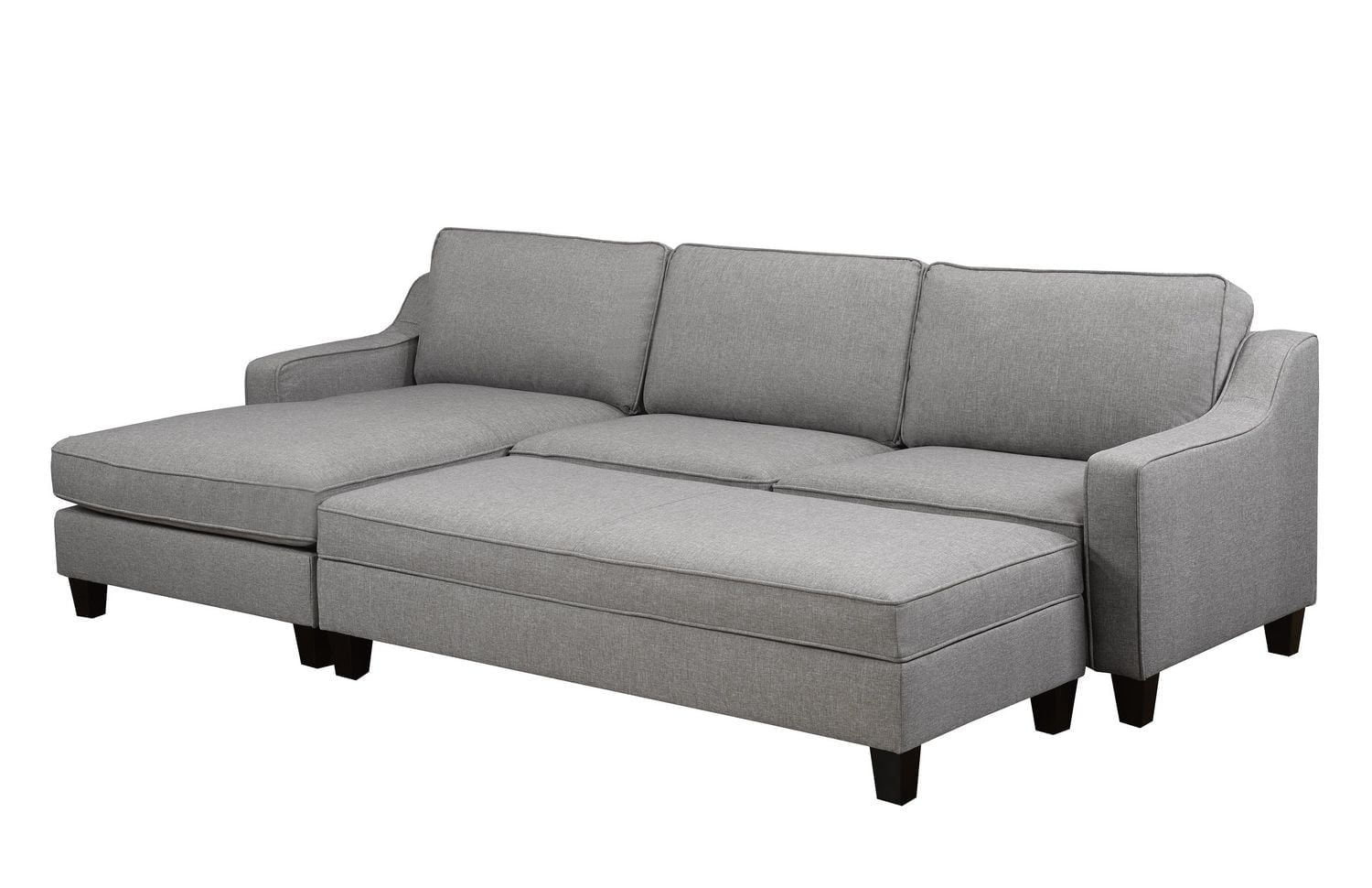 Sonia LHF Sectional with Storage Ottoman, Grey