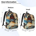 thumbnail image 3 of Rateoe Patriotic Bulldog Welcome Pattern Canvas College Laptop Backpack,Travel Daypack,Durable Rucksack Travel Notebook Bag School Backpack Book Bag for Men Women-Medium, 3 of 7