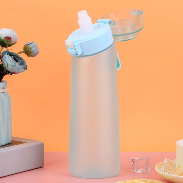 Termos para agua con sabor de 650 ml con pajita para beber más taza reutilizable de agua (rosa)