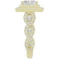 thumbnail image 4 of Unique Moments Lab Grown 3 ct Princess Cut Diamond Halo Infinity Engagement Ring 14K Yellow Gold, 4 of 6