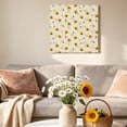 thumbnail image 6 of Farmhouse Sunflower Canvas Wall Art for Living Room, Rustic Yellow Honey Bees Linen Texture Poster Print Painting for Bedroom Office Home Decoration Wall Pictures Prepare To Hang 10"x10", 6 of 9
