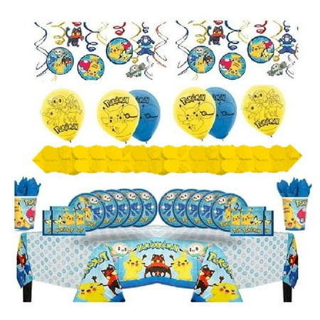  Pokemon  Deluxe Party  Supplies  Kit Walmart  com