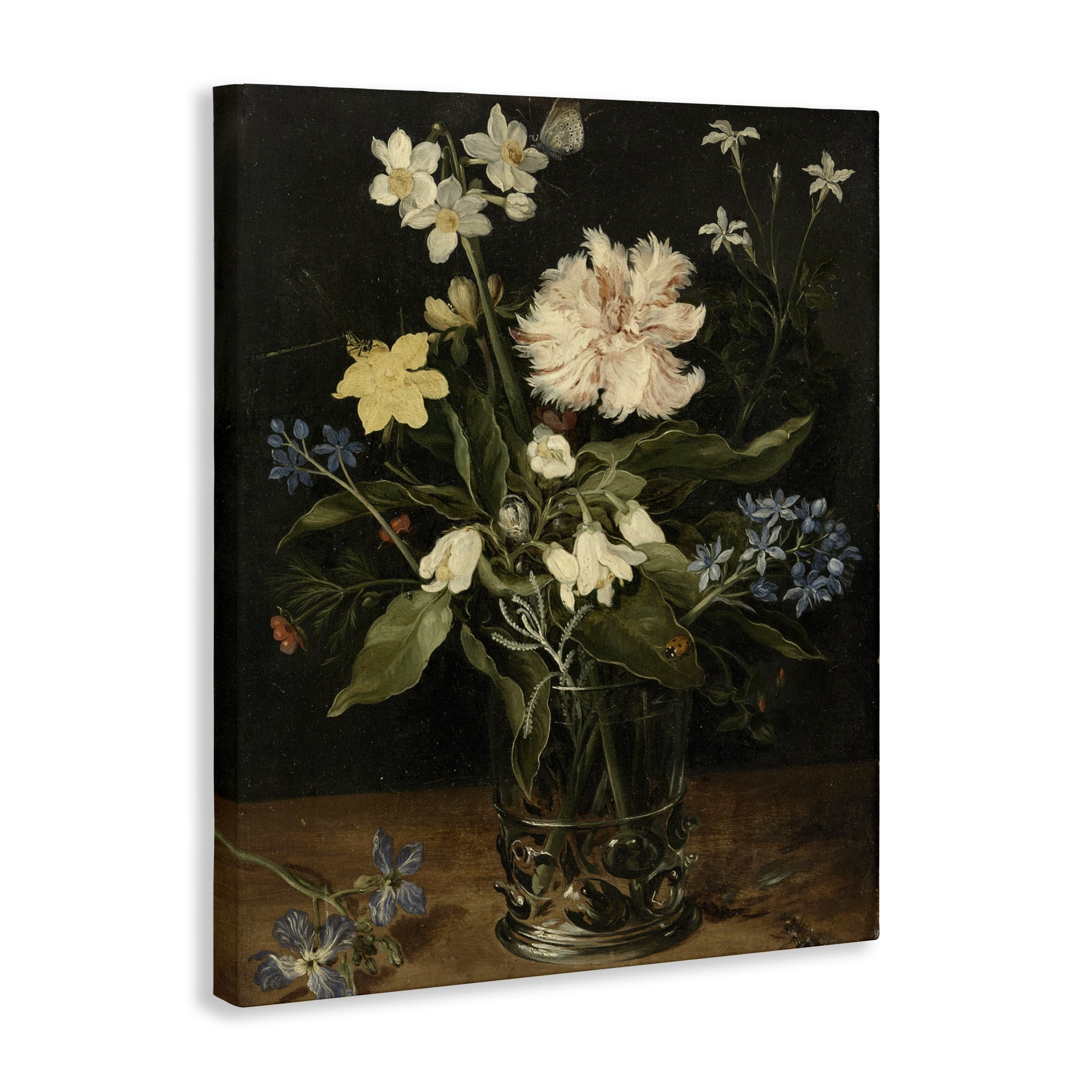Stupell Industries Chrysanthemum & Flowers in Vase Canvas Wall Art, design by Vintage Hustle