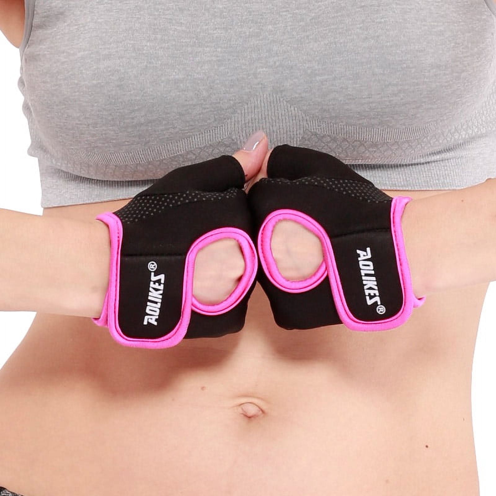 Women Men Gym Gloves With Wrist Wrap Support For Sport Weight Lifting Fitness