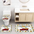 thumbnail image 4 of FMSHPON Sunflower 4 Piece Bathroom Set Shower Curtain Bath Rug Contour Mat and Toilet Lid Cover, 4 of 8