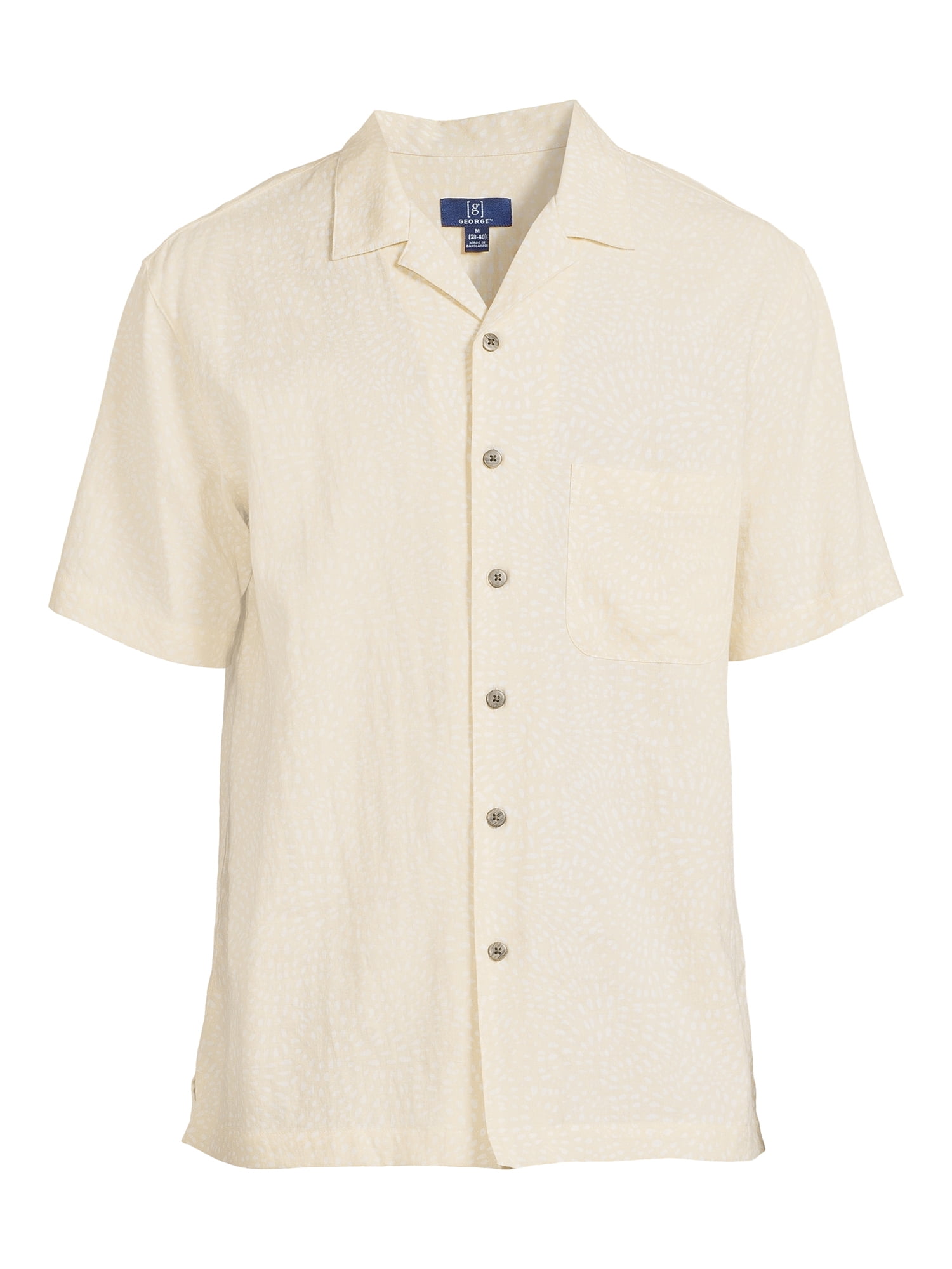 George Men’s Printed Short Sleeve Button Down Shirt