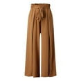 thumbnail image 1 of Vedolay Pants&nbsp;For&nbsp;Women&nbsp;Trendy Women Wide Leg Leisure Pants High Waist Casual Straight Trousers,Khaki S, 1 of 5