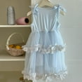 thumbnail image 2 of RUTAYY Children Girls Summer Dresses Casual Sleeveless Flowy Soft Elegant Boho Princess Dresses, Blue, 7-8 Years, 2 of 4