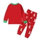 thumbnail image 3 of Pijamas Para Niños Pequeños Niños Bebés Niños Navidad Dibujos Animados Dinosaurio Tops Pantalones Ropa De Dormir Rojo Odeerbi LM103-651, 3 of 9