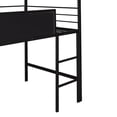 thumbnail image 3 of Bellemave Twin Size Metal Loft Bed with Slide, House Bed With Roof & Two-sided Blackboard, Twin House Loft Bed with Storage, No Box Spring Needed, Black and Red, 3 of 9