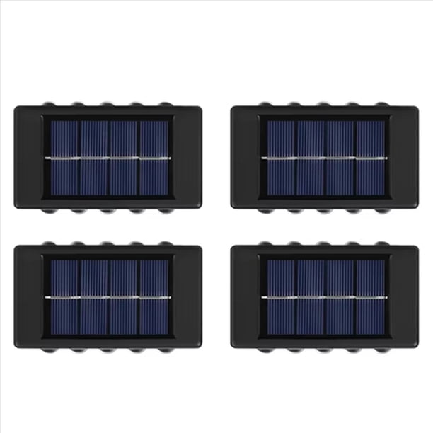 4X Aplique Solar de Pared para Exteriores, Impermeable, para Decoración de Jardín, Luces de Pared Hacia Arriba y Hacia Abajo, Impermeable, para Bañador de Pared Externo