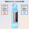 thumbnail image 2 of Coldest Water Bottle with Handle Lid | Leak Proof, Stainless Steel, Triple Walled Bottles (21 oz, Fusion Blue), 2 of 9