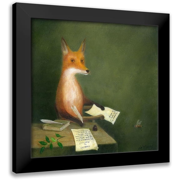 McInnes, DD 12x12 Black Modern Framed Museum Art Print Titled - Michael Drayton Writing Poly-Olbion