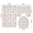 thumbnail image 3 of White Boho Bohemia Rainbows Clouds Stars Pattern Bathroom Rugs Sets 3 Piece,Toilet Cover Set,Absorbent Non Slip Bathroom Mats Sets with U-Shaped Contour Rug Toilet Rug Set, 3 of 5