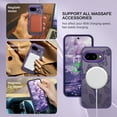 thumbnail image 7 of YINLAI for Google Pixel 9a Case with Butterfly Compatible with Mag-Safe 6.3" Translucent Matte Slim Protective Case for Pixel 9a Purple, 7 of 7