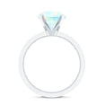 thumbnail image 2 of Rosec Jewels Round Shape Ethiopian Opal Solitaire Ring with Diamond for Women (8 mm), 18K White Gold, US 12.00, 2 of 9