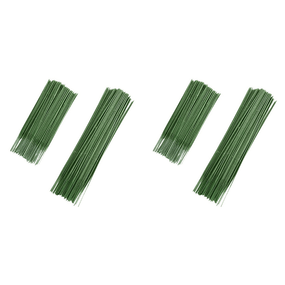 Florist Wire, 400pcs Plastic Floral Stem, Artificial Flower Rod, Plant Stub Wire Green Florist Wires, Floral Wire
