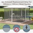 thumbnail image 4 of Outsunny 10' x 13' Gazebo Replacement Mosquito Netting Screen Walls, 4 of 10