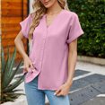 thumbnail image 2 of Eres Más Que una Camisa de Puntuación de Prueba con Cuello en V Algodón Hemstitch Patchwork Manga Corta Top Casual, Blusa Ligera de Verano para Uso Diario, 2 of 8