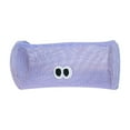 thumbnail image 2 of Djunllk Pencil Pouch - Cylindric Minimalist Mesh Zipper Pouch Lightweight Portable Cute Big Eyes Pencil Bag for Travel Office Stationary Organization, 2 of 3