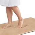 thumbnail image 1 of Alfombra de baño Genteele de espuma viscoelástica, antideslizante, absorbente y de terciopelo, muy acogedora (152 x 43 cm, beige), 1 of 1