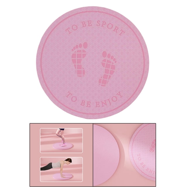 Round Exercise Mat 6mm Thick Workouts High Density Shockproof 23 inch Sports Anti-Tear Workout Mat for Outdoor Fitness - Deep Pink