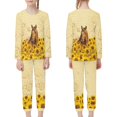 thumbnail image 4 of DISNIMO Horse Sunflower Pajamas for Girls 13-14 Years Old Pajama for Girls 2 Piece Pjs for Kids Boys Long Sleeve Pajamas for Boys Loungewear Set for Kids Sleepwear Boys Pj Sets, 4 of 7