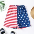 thumbnail image 2 of XXWXYD Clearence Boys Star Stripe Printed Shorts Summer Elastic Waist Casual Athletic Playwear Shorts Outdoor Sports Pants with Adjustable Drawstring, 2 of 7