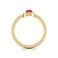 thumbnail image 5 of Round and Pear Cut Natural Ruby Gemstone Ring in 14K Yellow Gold (Size: 8.5), 5 of 6