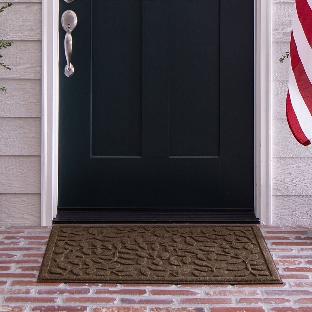 (4 pack) Mainstays Brown Rambling Vine Utility Polyester Outdoor Doormat, 24" x 36"