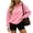 Pink #4, variant on Dresfit Quarter Zip Pullover Women Fleece Oversized Long Sleeve Sweatshirts Hooded Lightweight Hoodies Fall Winter Elastic Cuffs Breathable Sweatshirt