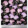 thumbnail image 3 of Soimoi Cotton Duck Fabric Leaves & Lilac Floral Print Fabric by The Yard 42 Inch Wide, 3 of 3