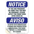 thumbnail image 1 of If You Are Pregnant, Please Notify The Front Desk Bilingual Sign, OSHA Notice Sign, 10x7 Vinyl Sticker, 1 of 1